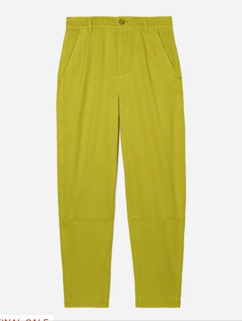 Everlane High-Rise Relaxed Olive Green Chino - Picture 2 of 8